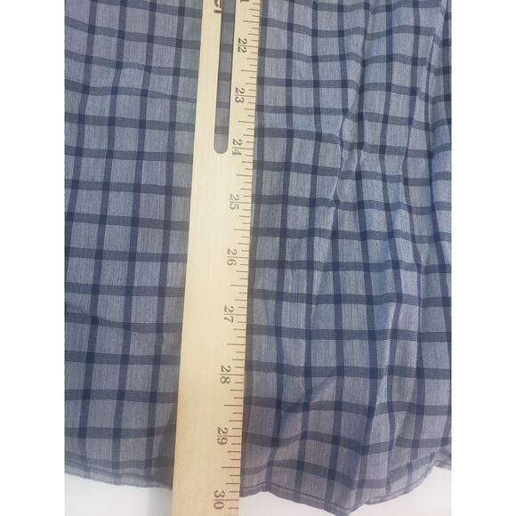 Banana Republic Slim Fit Gray/Blue Plaid Button Collar Shirt Mens sz L - Picture 6 of 6